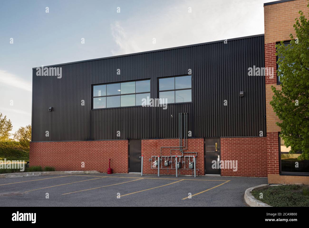 A part of the exterior facade of a generic small business Stock Photo