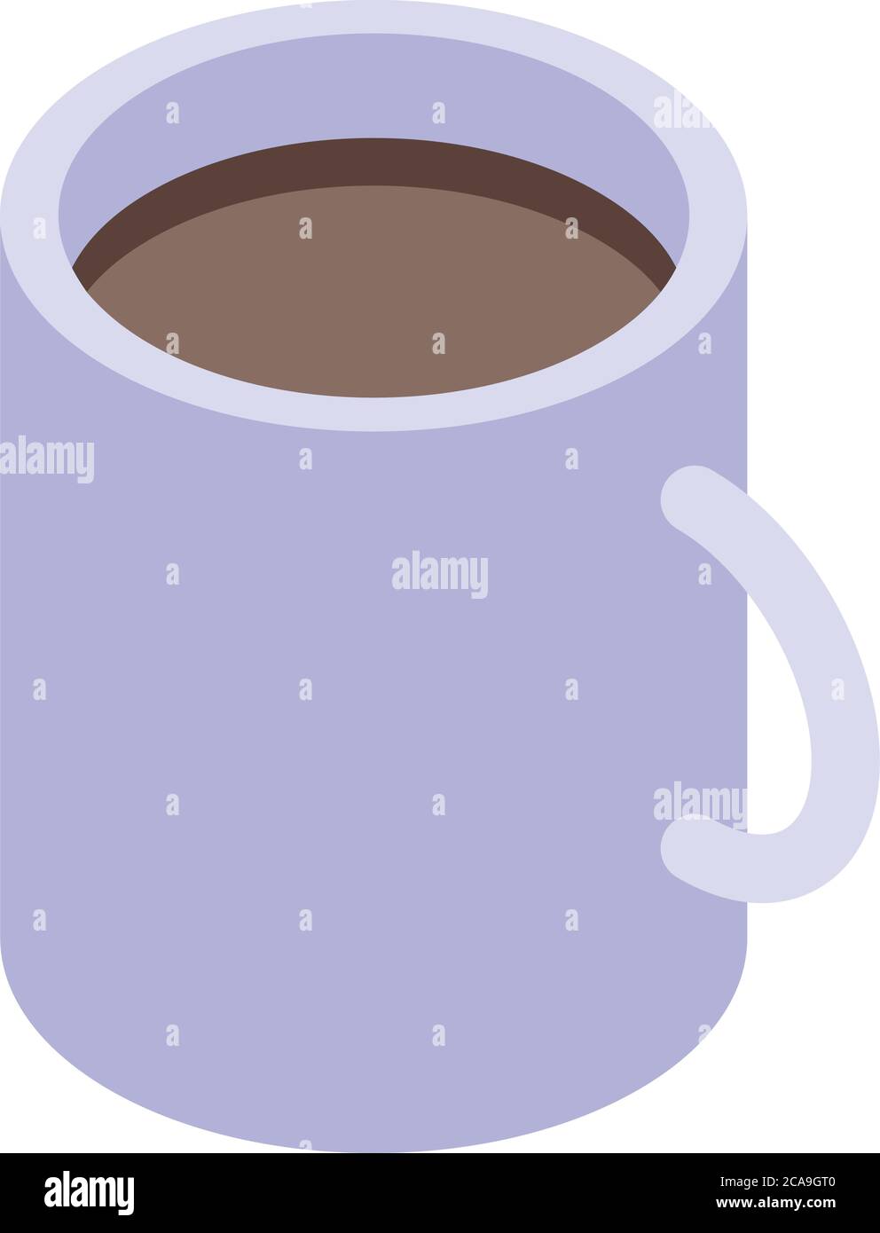Desktop coffee mug icon, isometric style Stock Vector