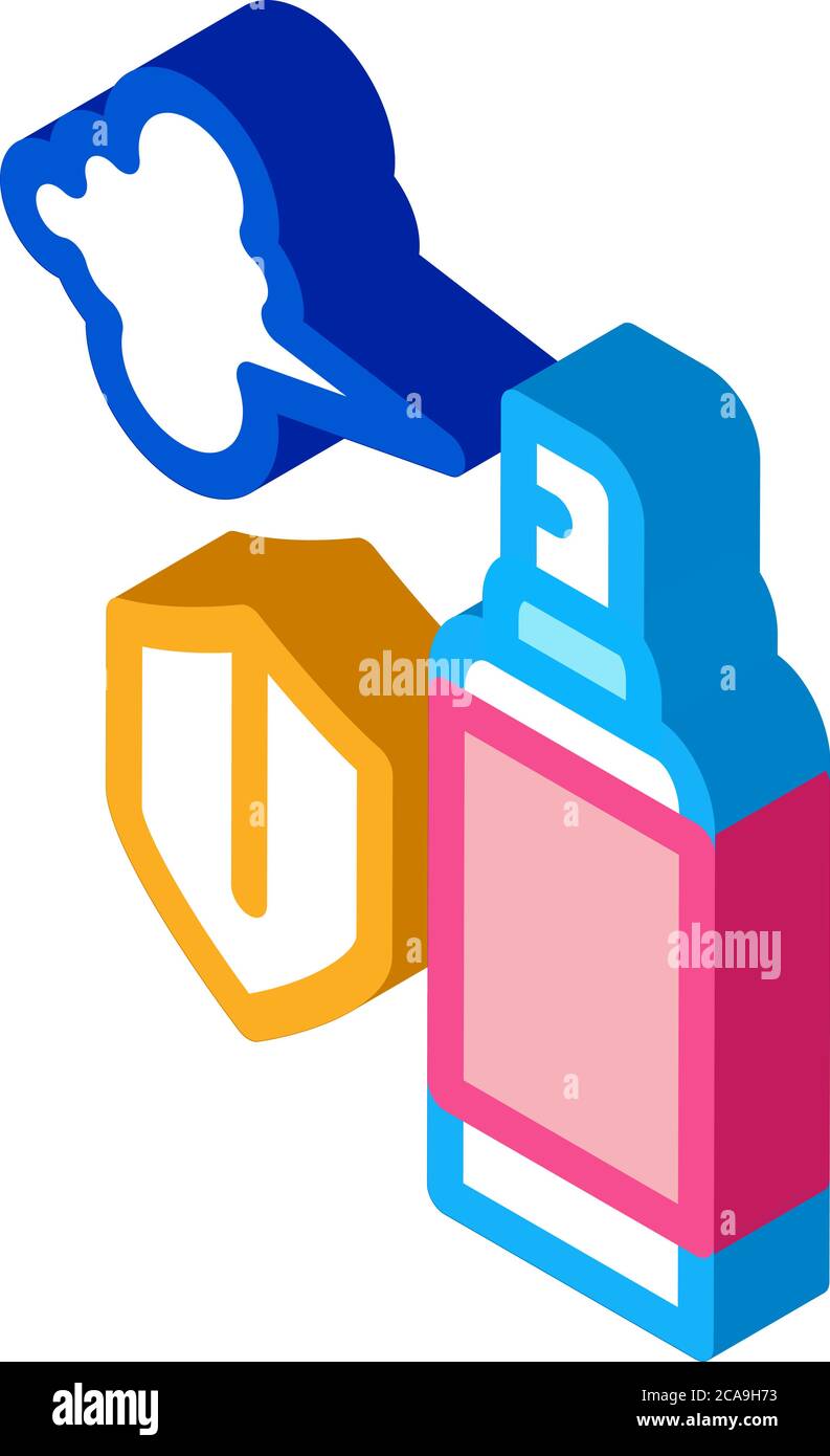 aroma spray bottle isometric icon vector illustration Stock Vector