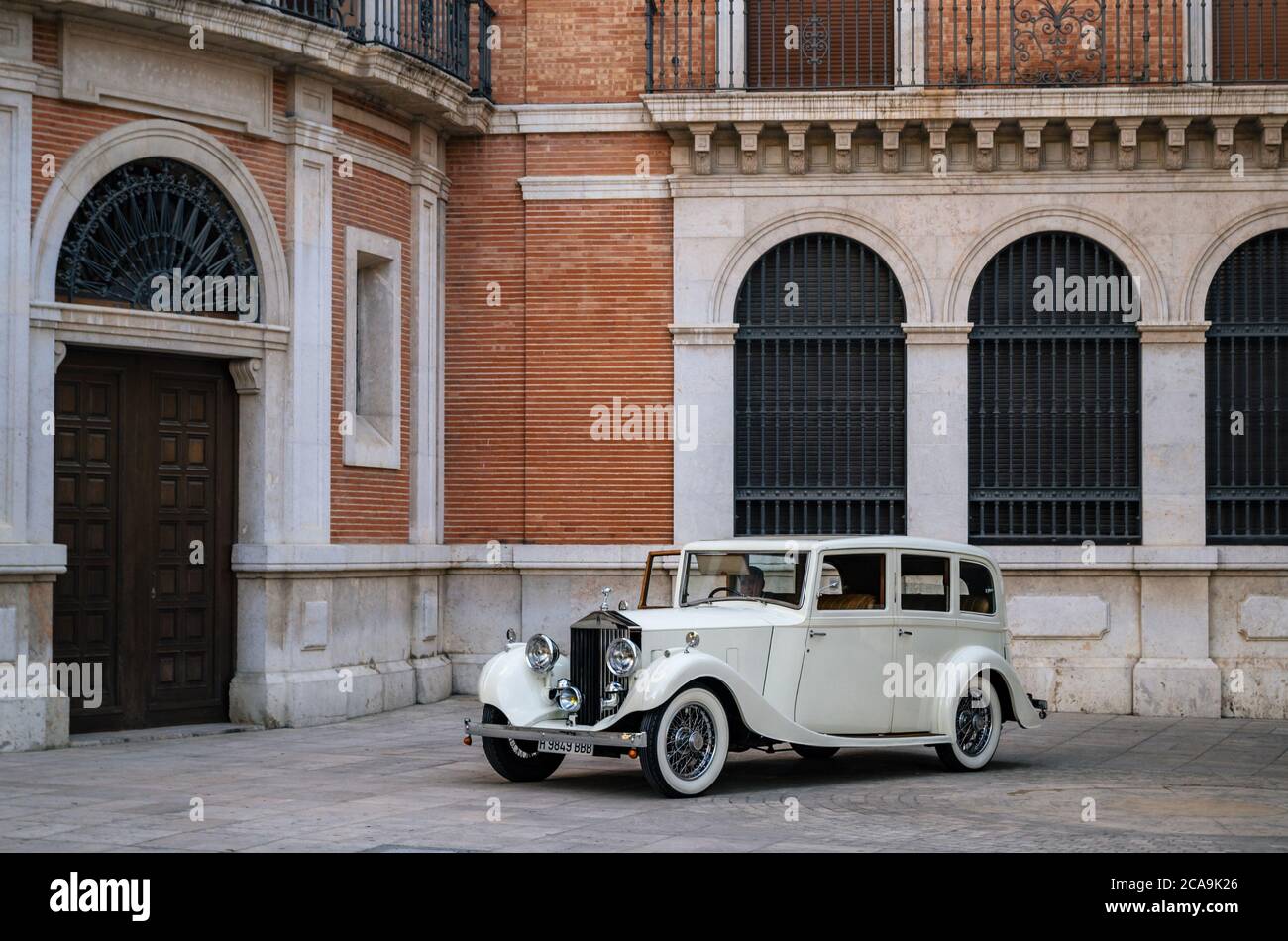 Valencia, Spain - June 3, 2017: Rolls-Royce 25-30 from 1930s on street Stock Photo