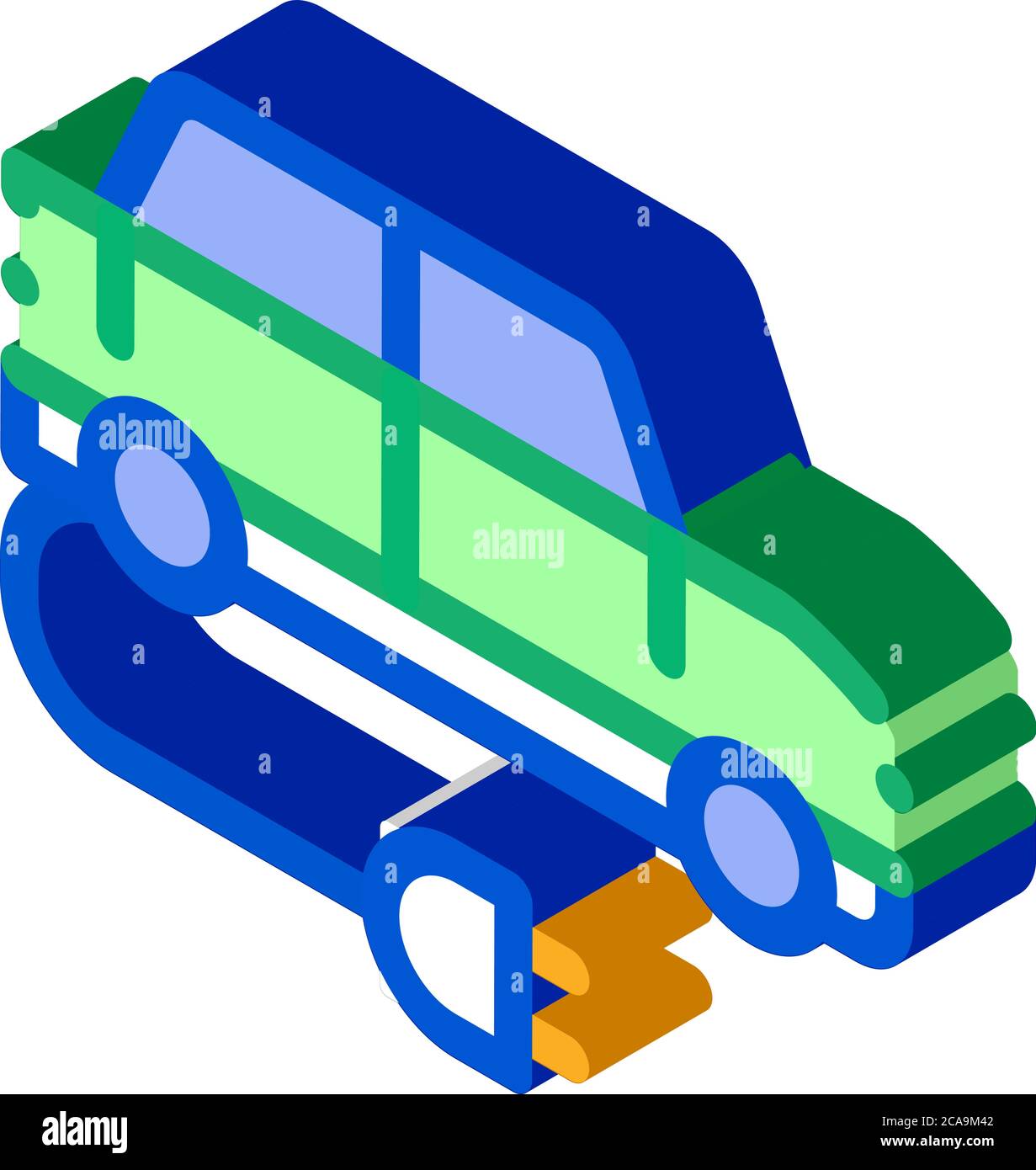 electro car charging socket isometric icon vector illustration Stock ...