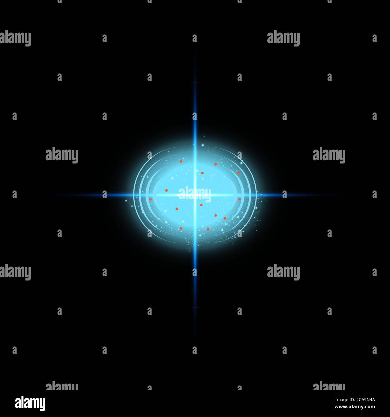 Neon Target isolated. Game Interface Element. Vector illustration Stock Vector