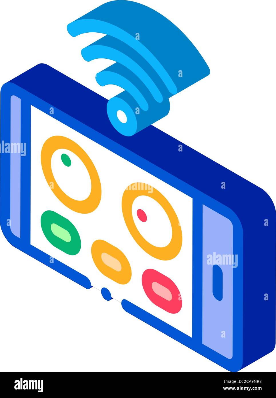 drone phone application remote control isometric icon vector ...