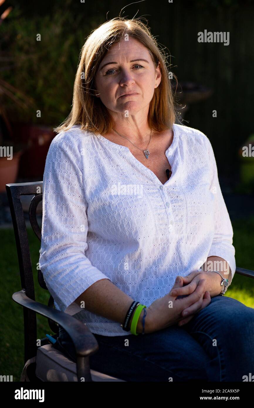 Deborah Adlam The Mother Of Pc Andrew Harper At Her Home In Oxfordshire Adlam And Pc Harper S Widow Lissie Harper Have Launched Campaigns For Tougher Punishments For Those Who Kill Police Officers alamy