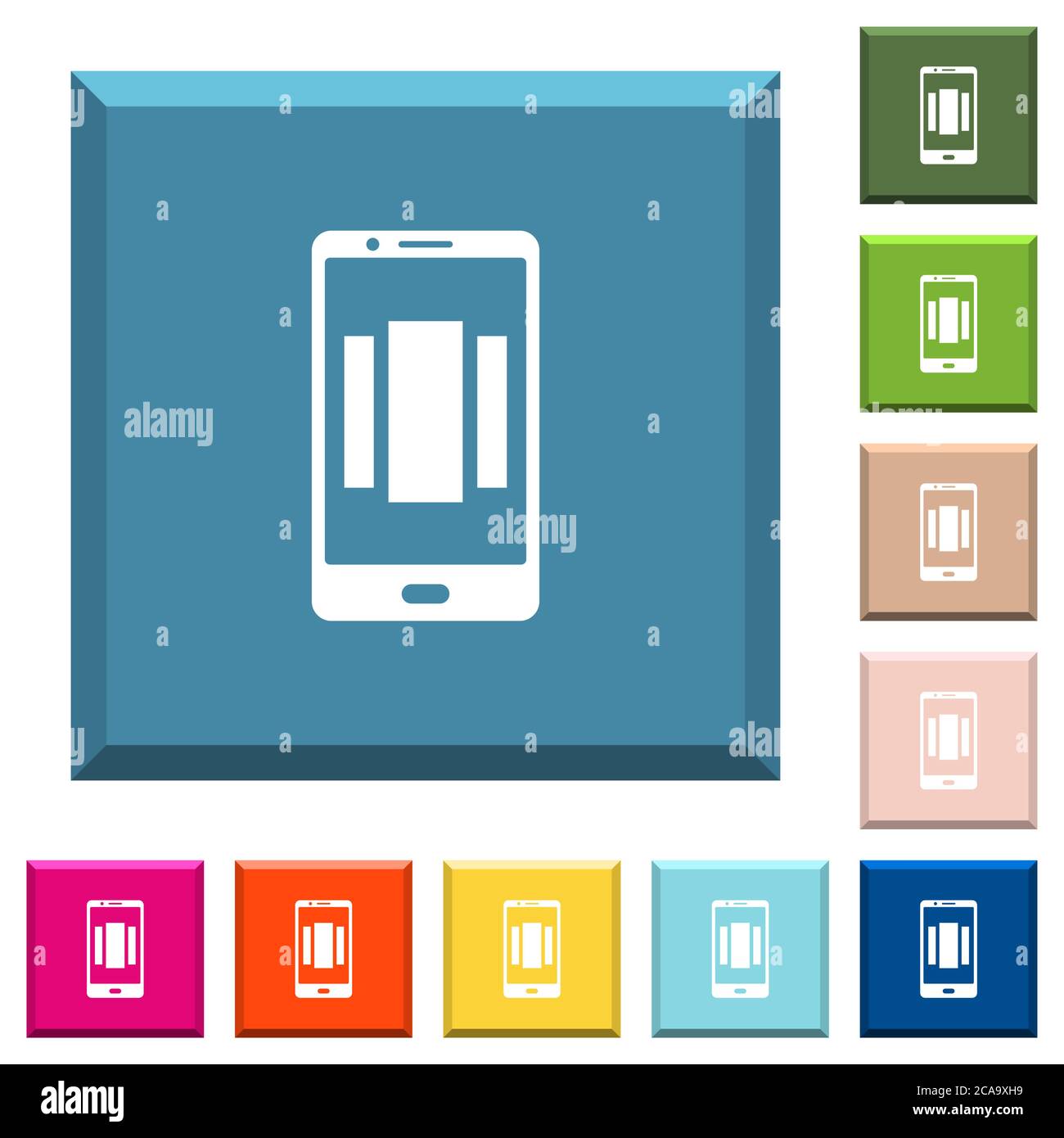Setting up mobile homescreen white icons on edged square buttons in ...