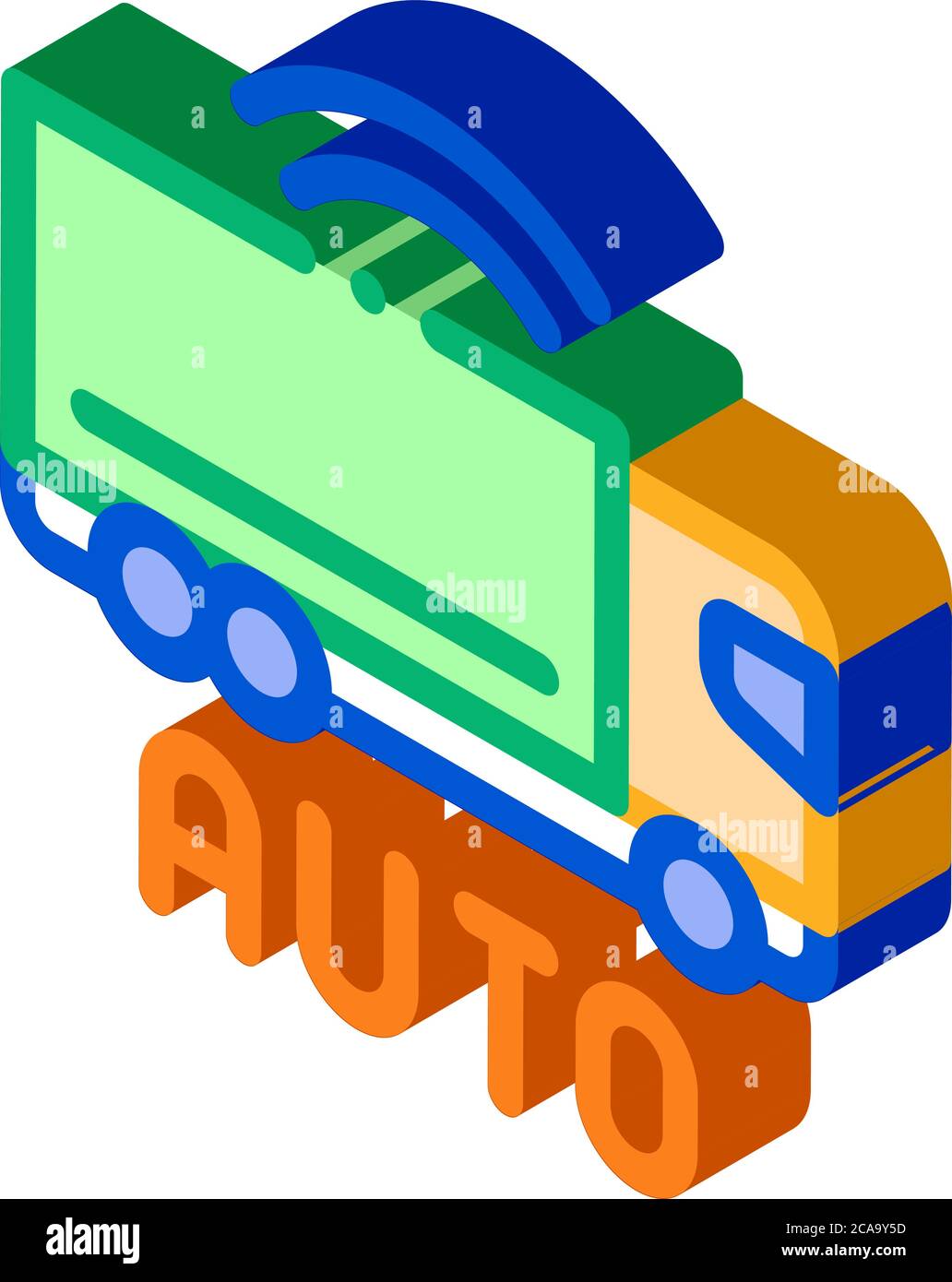 electro auto truck isometric icon vector illustration Stock Vector ...