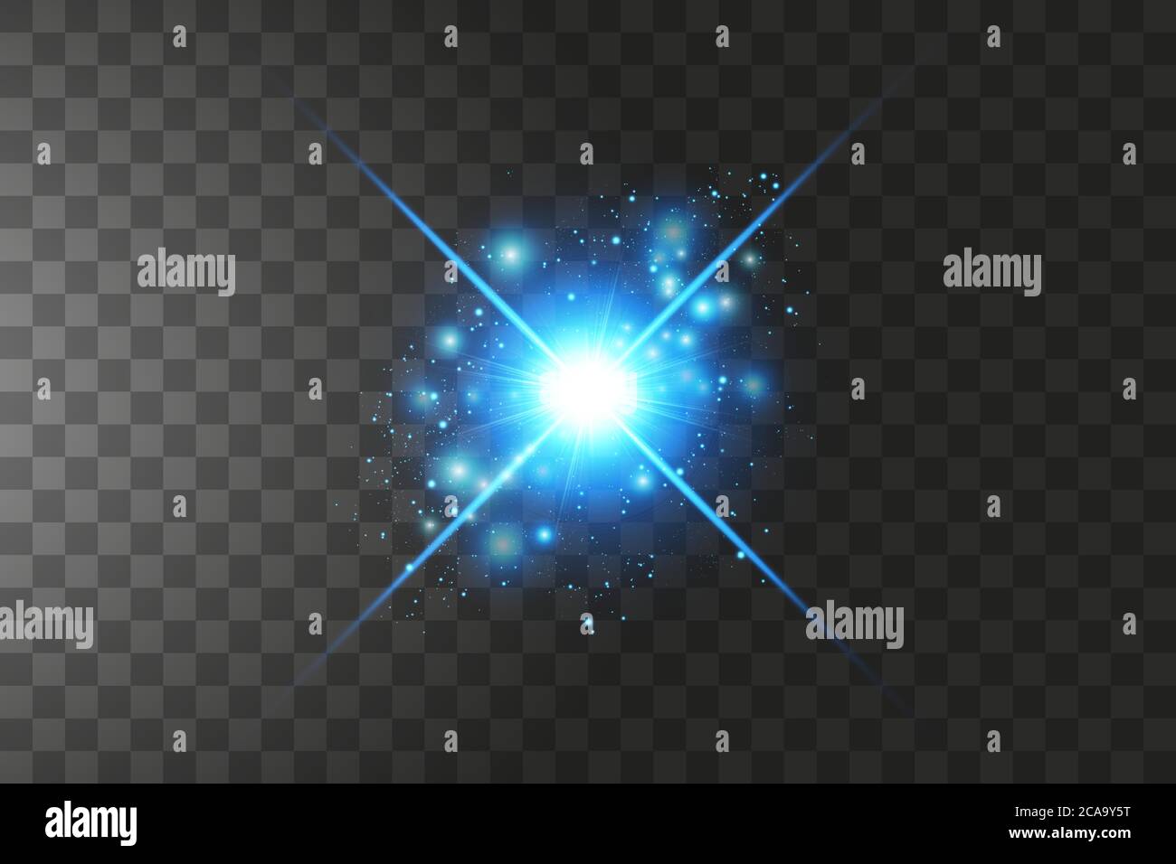 Shining blue stars isolated on transparent background. Vector ...