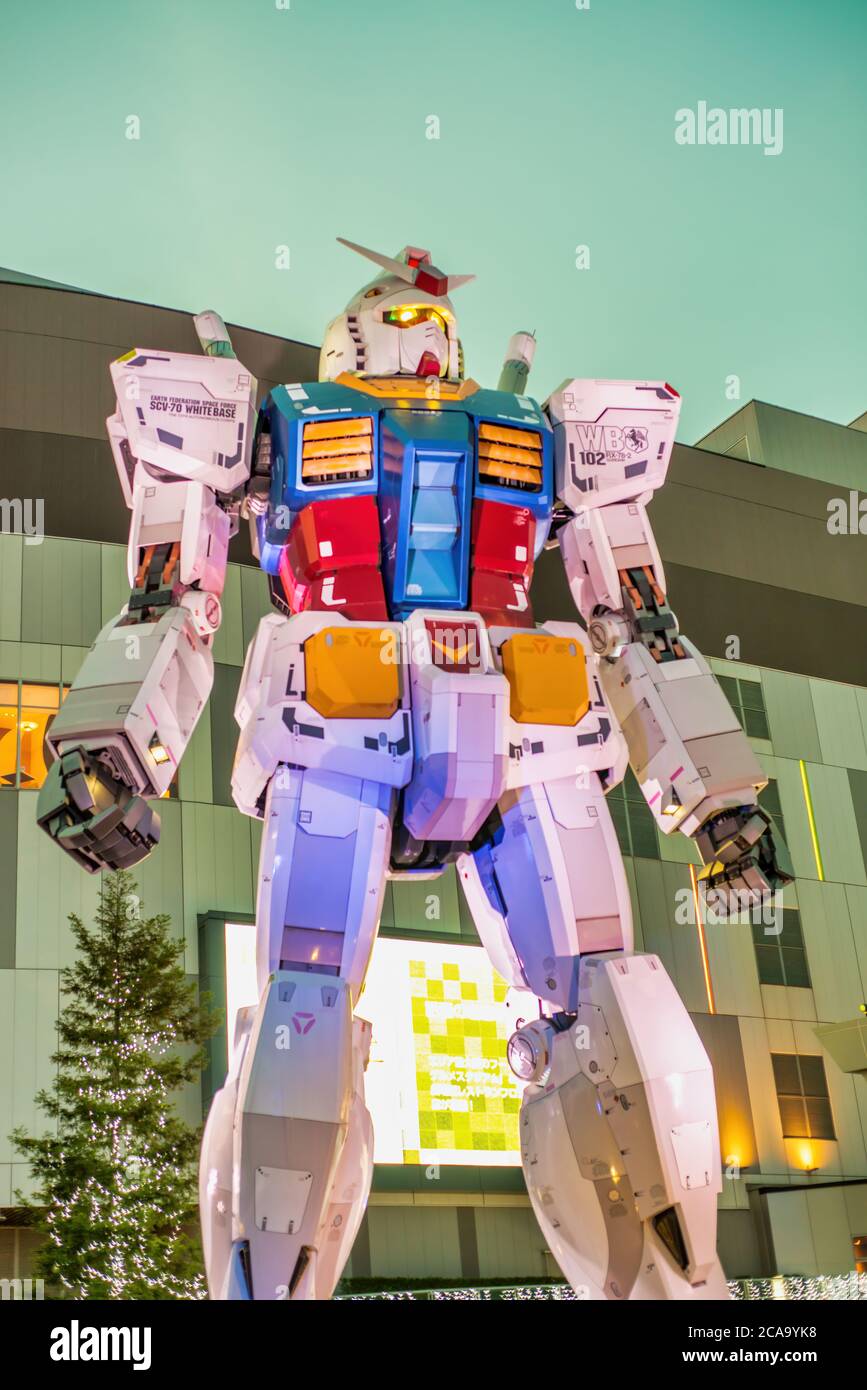 TOKYO, JAPAN MAY 10, 2016 Unique view of the 59foot tall lifesize