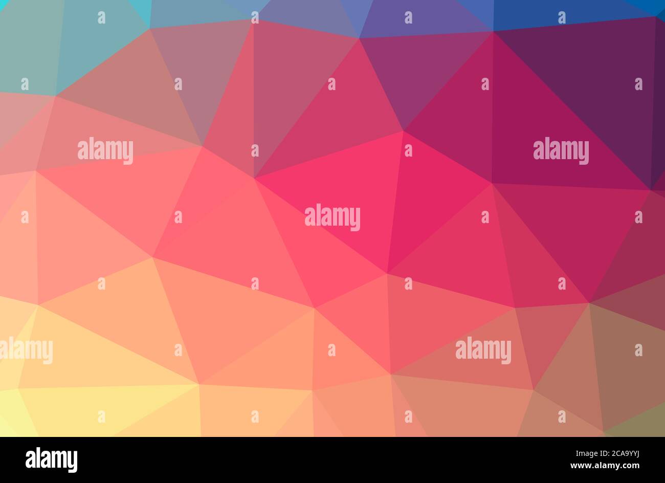 Illustration of abstract Red, Yellow horizontal low poly background ...