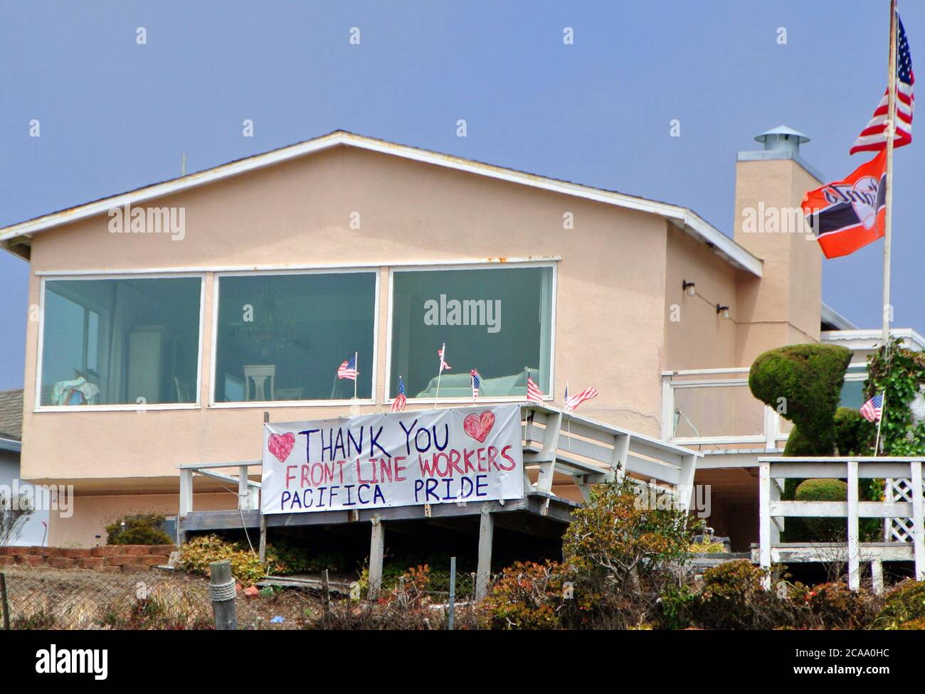 black lives matter murals on ihop wall in san rafael california Stock Photo