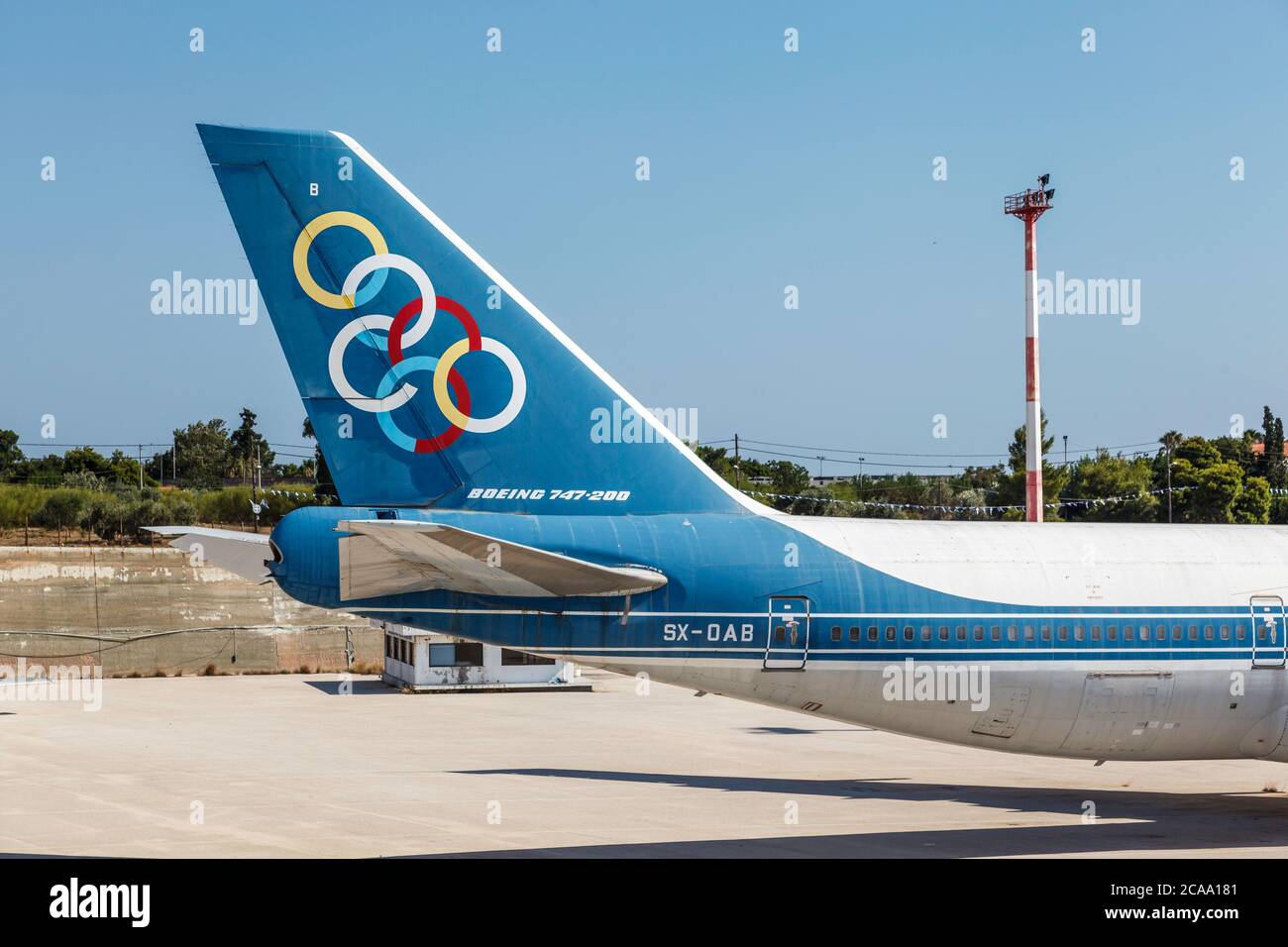 Old Boeing 747 of Olympic Airways, once the national carrier of