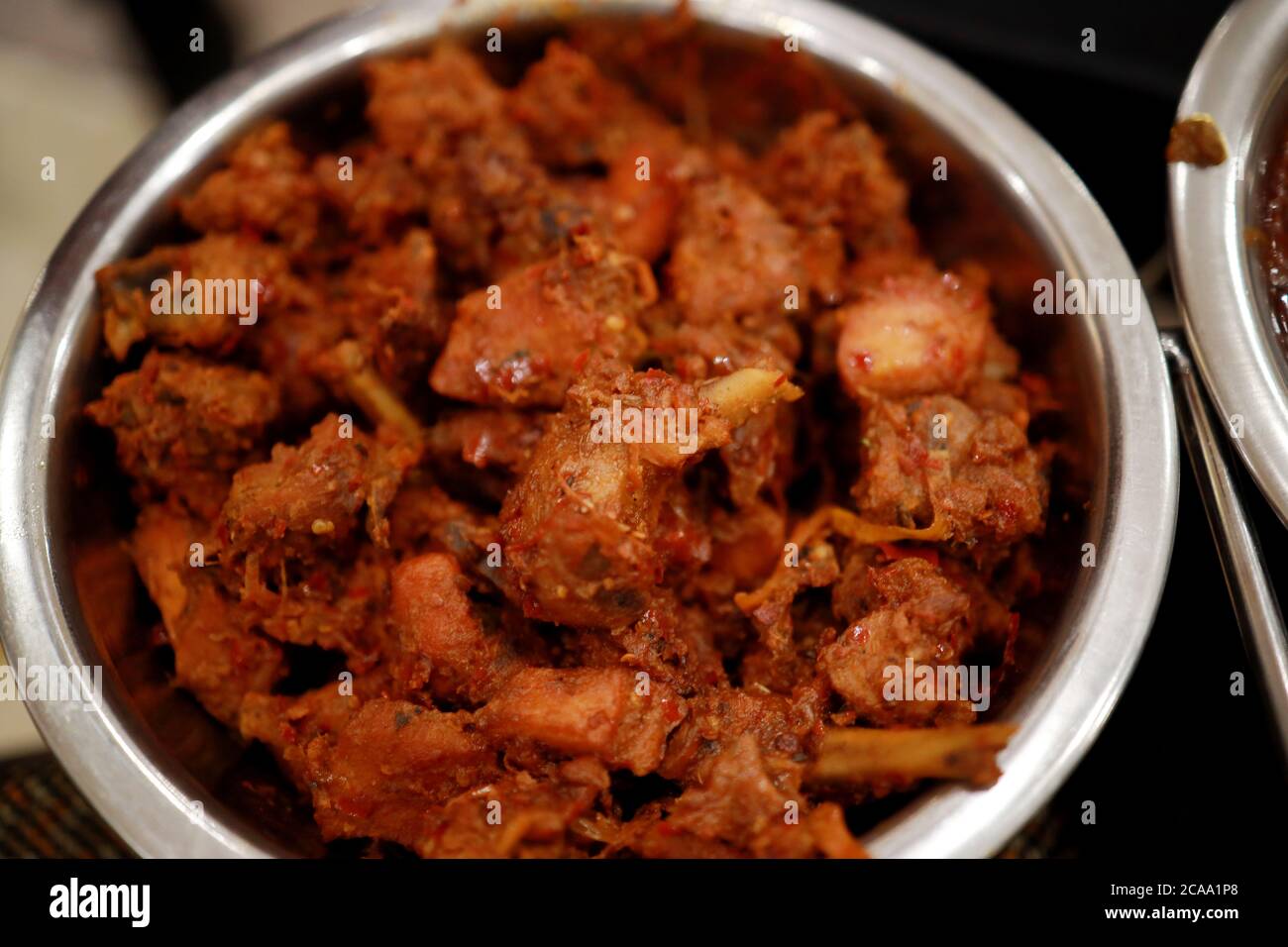 Spicy & Tasty Indian Style Chicken Fry , Chicken Fry Recipe Stock Photo