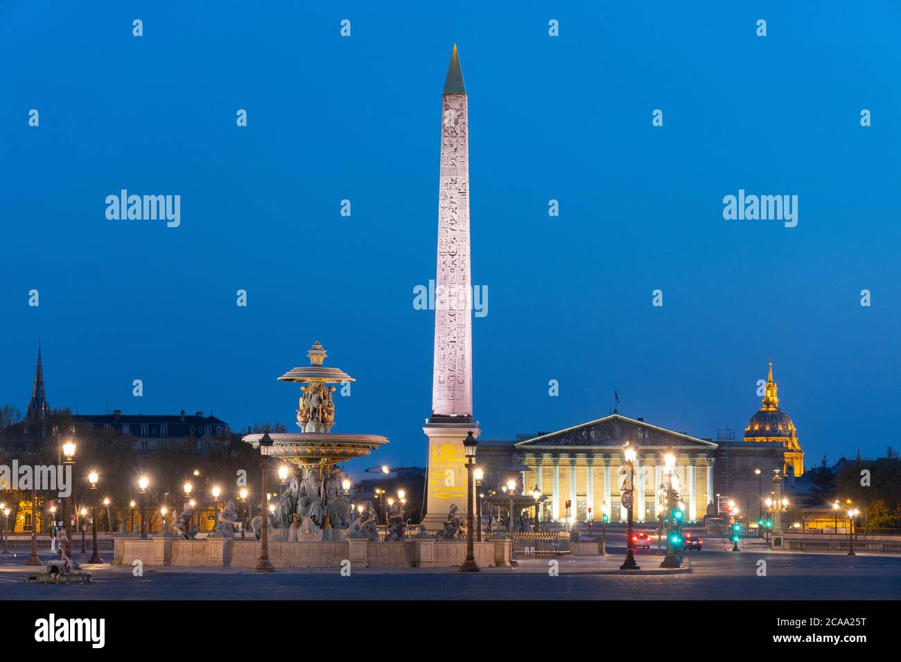Place de la Concorde of Concorde Square is one of the major public squares in Paris, France Stock Photo