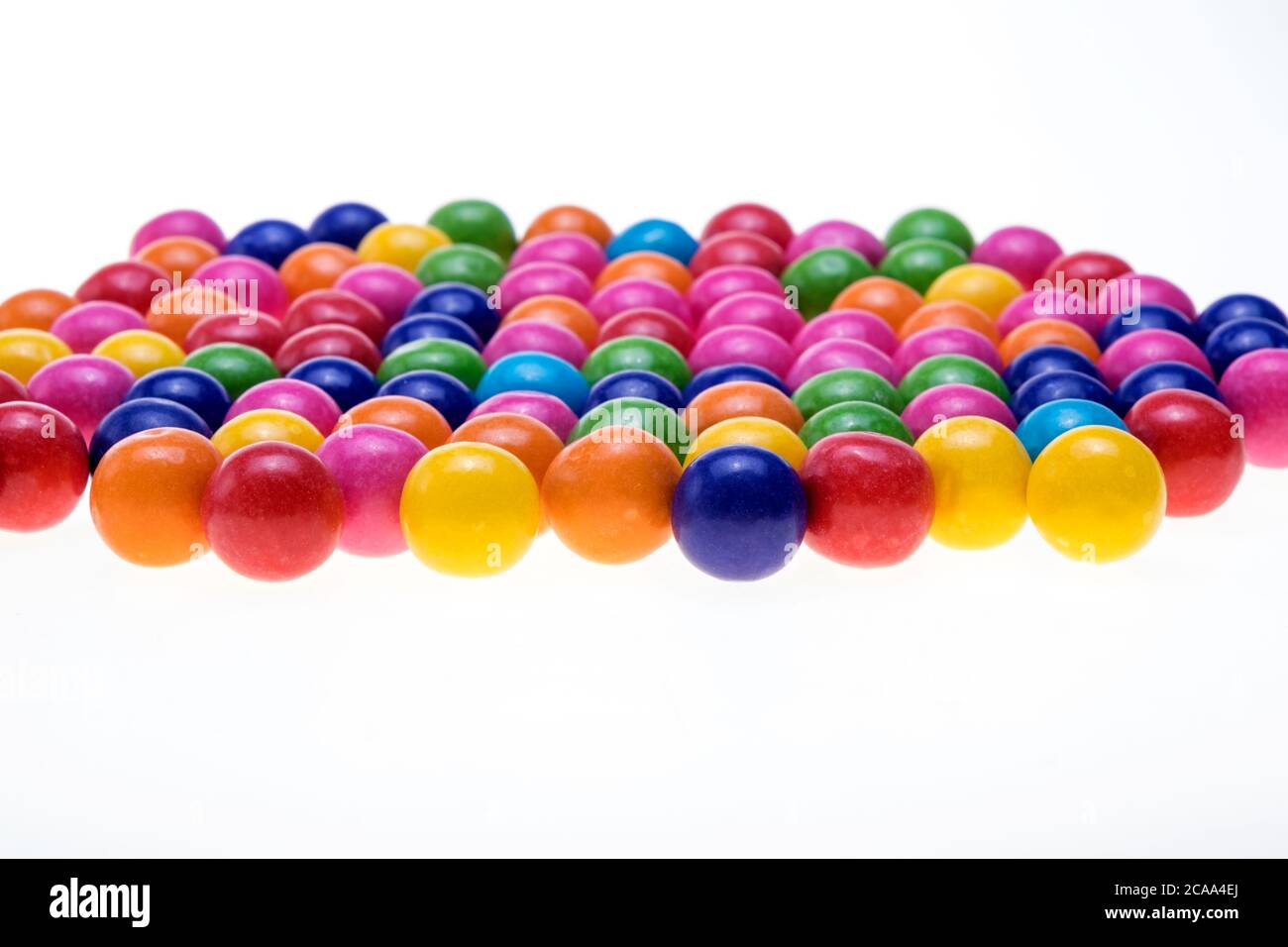 Colorful bubble gum, colorful chewing gums texture, Colorful Gum Balls Pile Background Close Up Stock Photo
