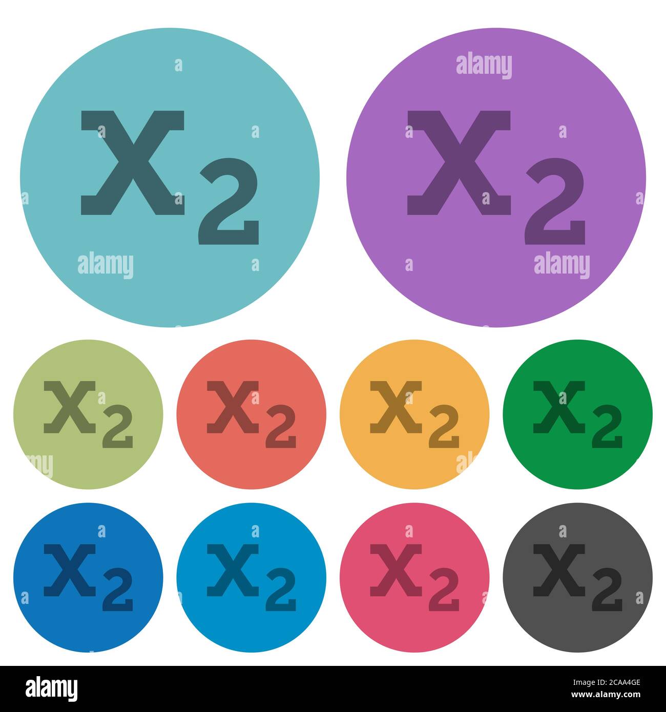 Subscript darker flat icons on color round background Stock Vector