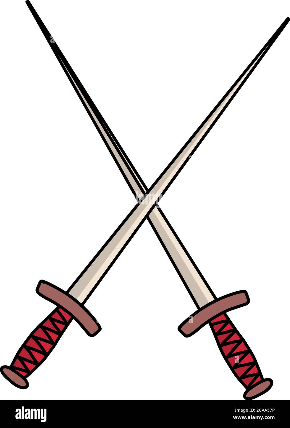 CROSSED SPAGS. Isolate on a white background. Vector illustration Stock Vector