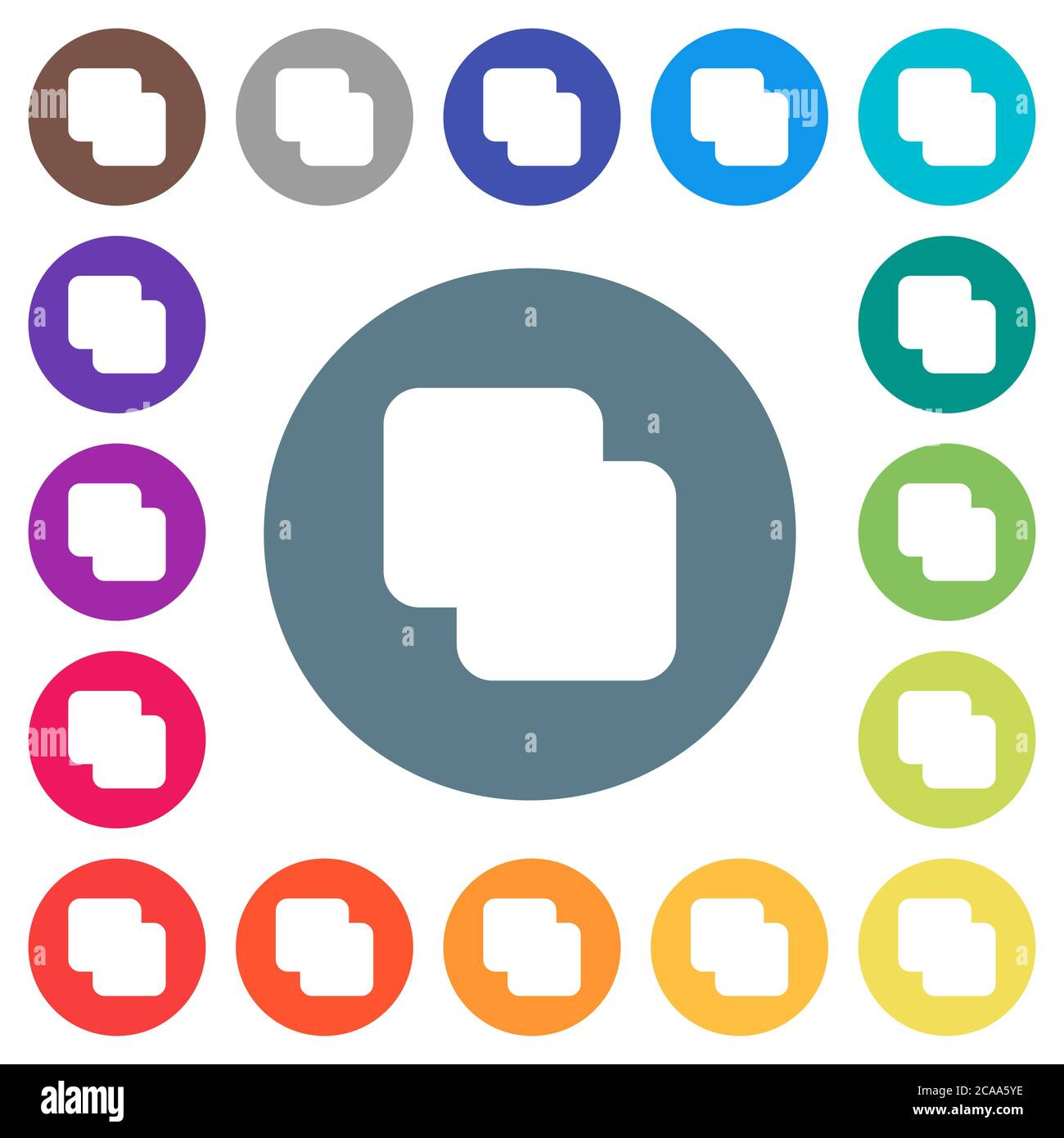 Add shapes flat white icons on round color backgrounds. 17 background ...