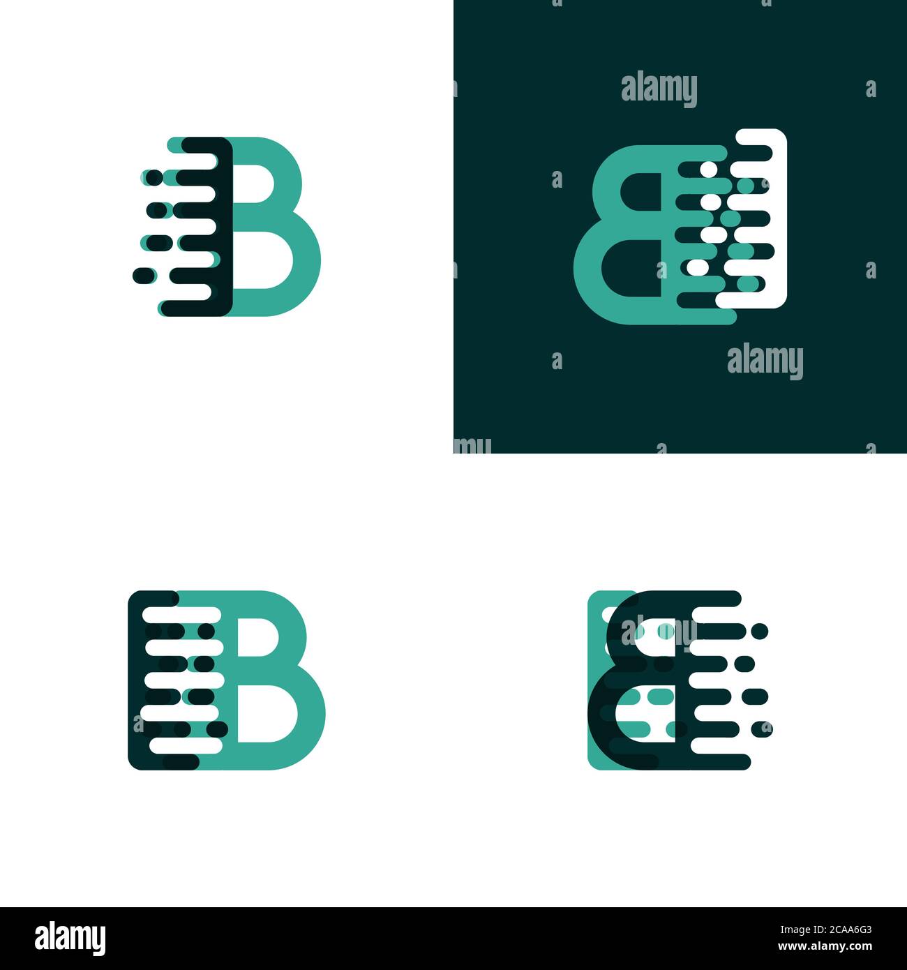 IB letters logo with accent speed in light green and dark green Stock ...