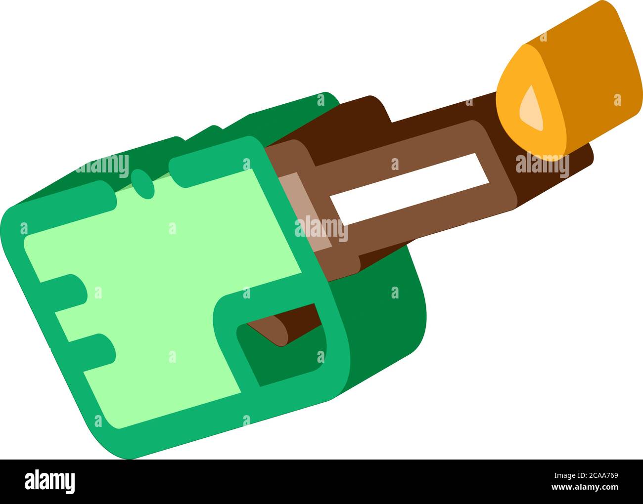 gaz lighter isometric icon vector illustration Stock Vector