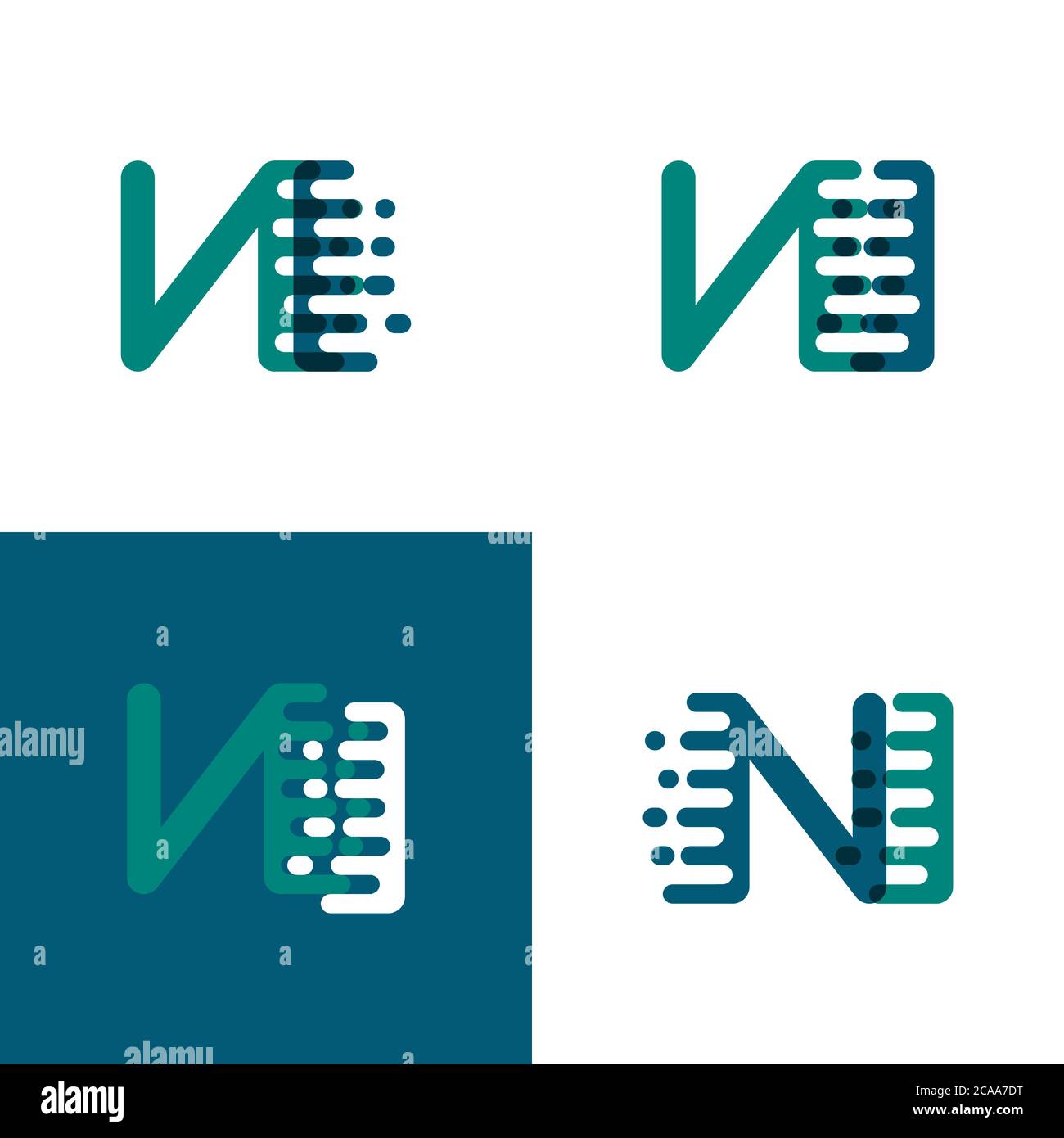 NI letters logo with accent speed in green and dark purple Stock Vector Image & Art Alamy