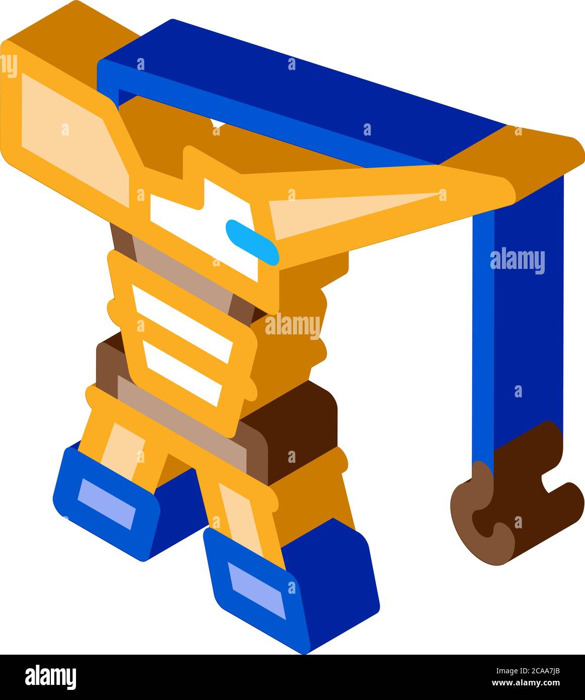 harbor crane isometric icon vector illustration Stock Vector Image ...