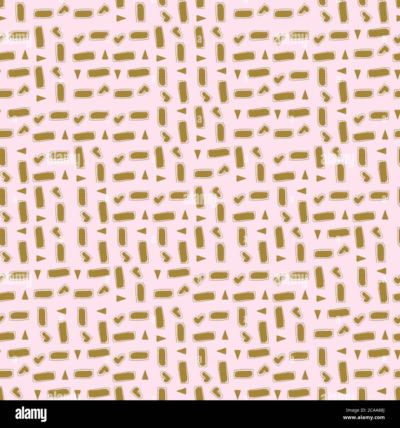small biscuit cookies seamless vector pattern Stock Vector