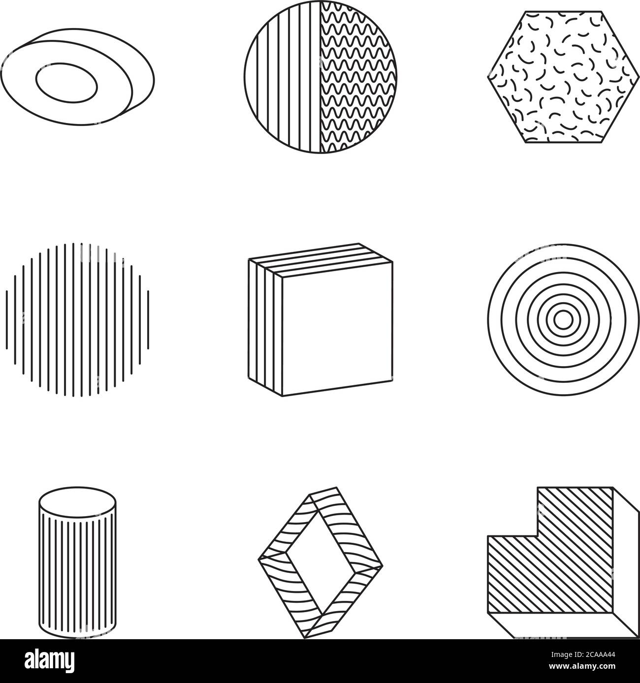 ring and geometric shapes icon set over white background, silhouette ...