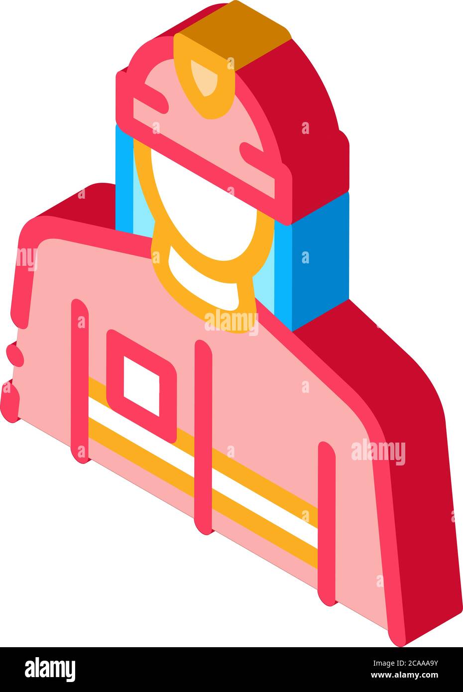 fireman profession isometric icon vector illustration Stock Vector ...