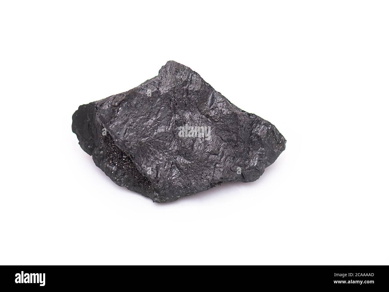 Black coal isolated on white background Stock Photo