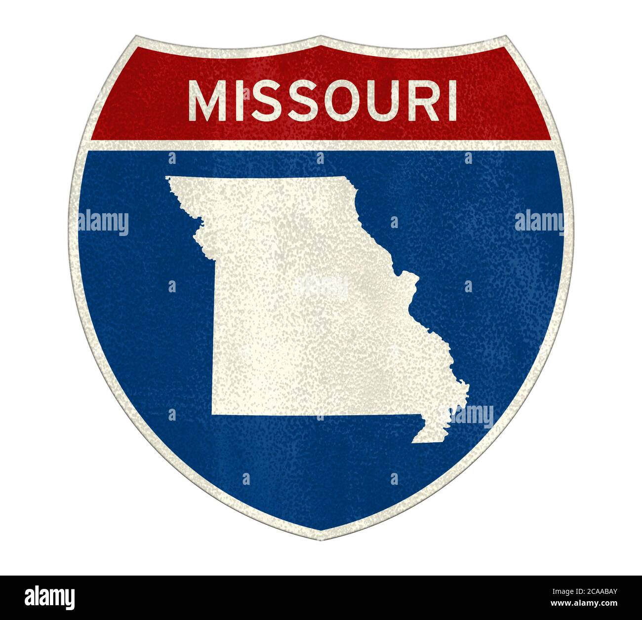 Missouri State - interstate road sign Stock Photo