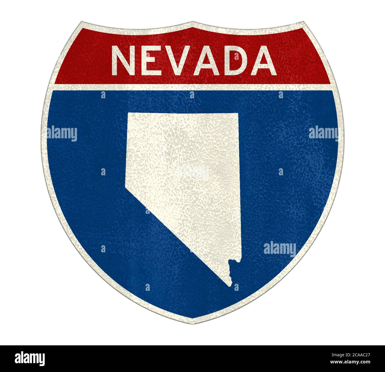 Nevada road map interstate hi res - Nevada State Interstate Road Sign 2CAAC27