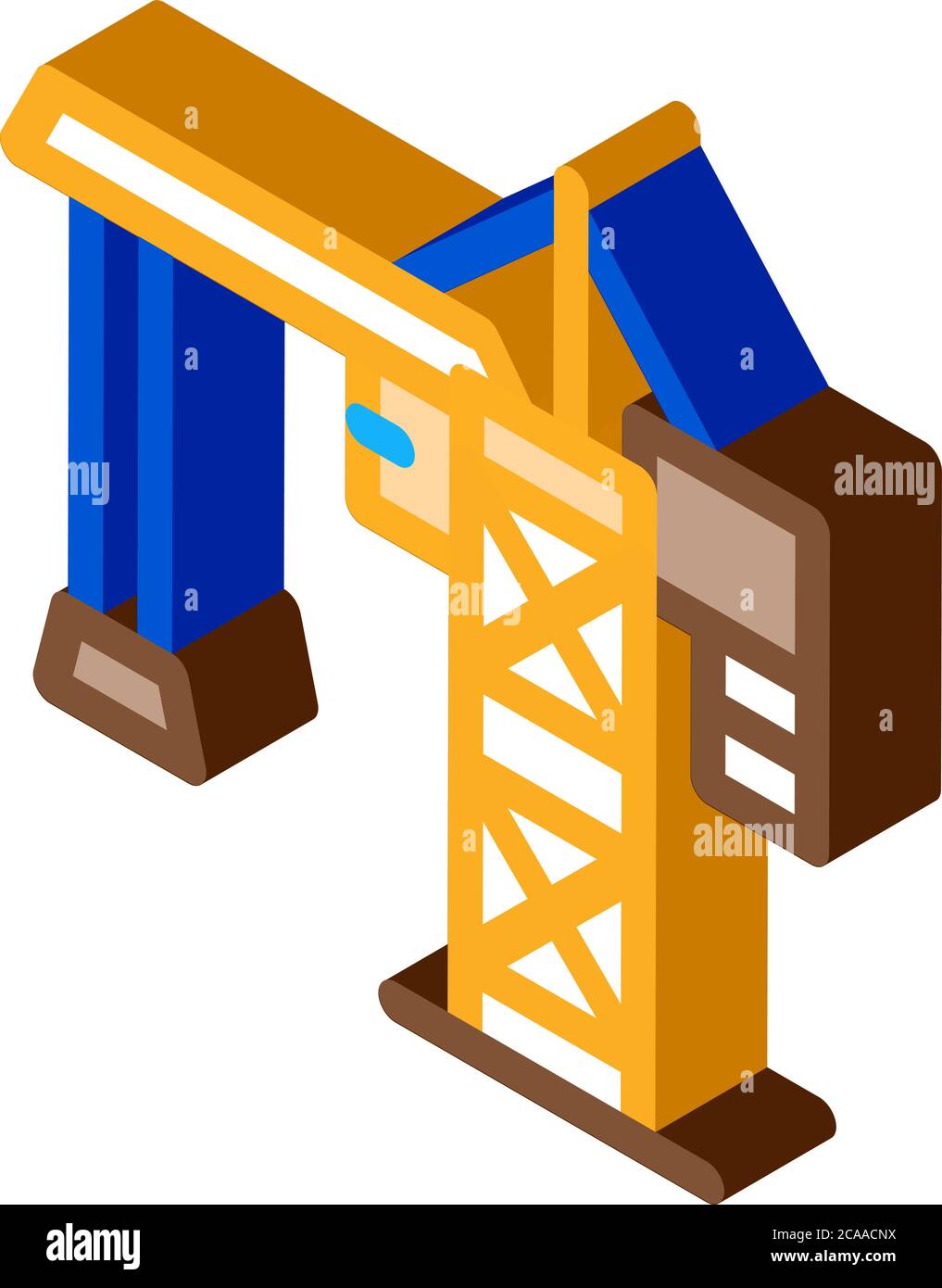 crane for building isometric icon vector illustration Stock Vector ...