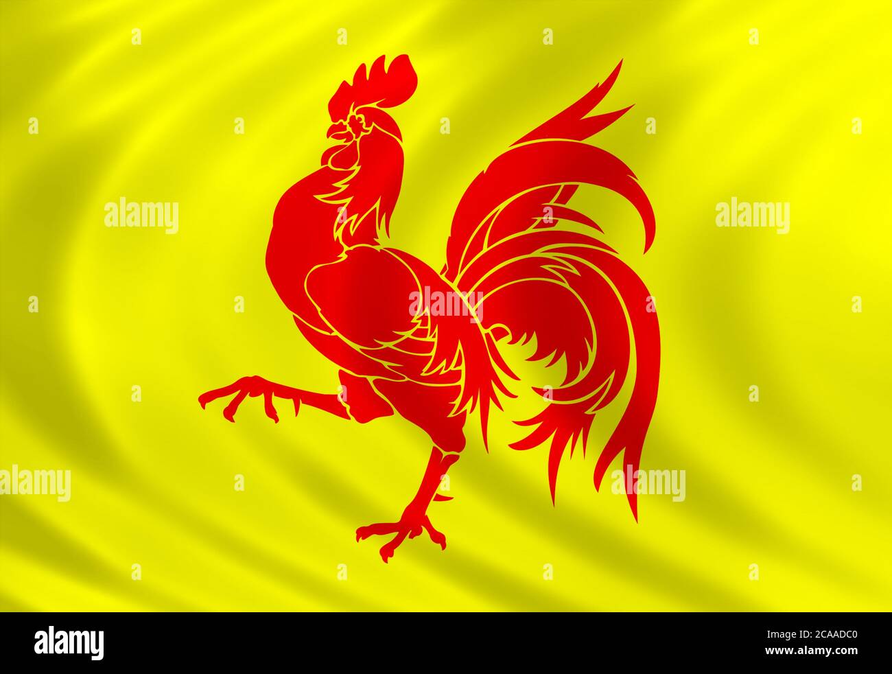 Flag of Wallonia Stock Photo