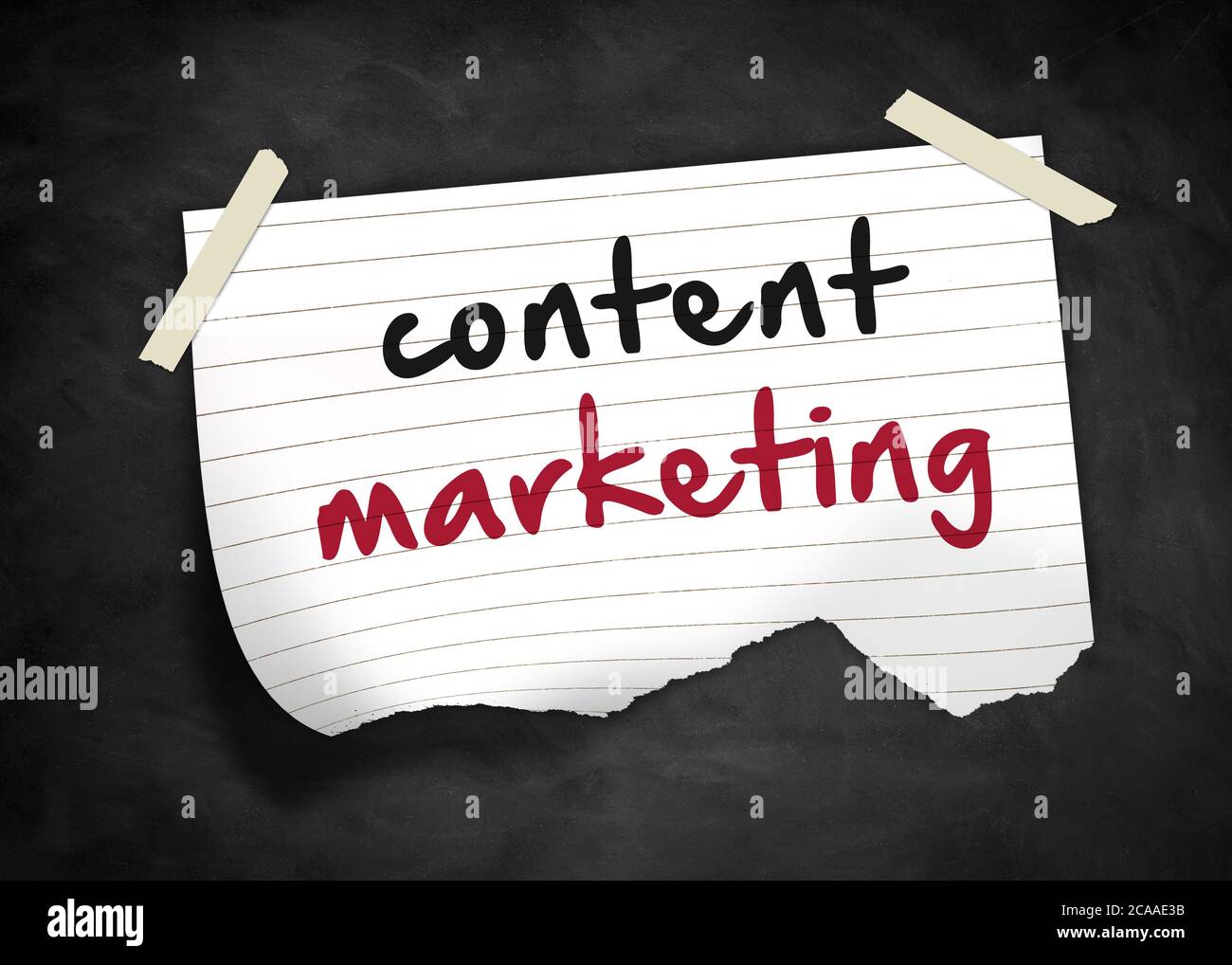 content marketing - note concept Stock Photo