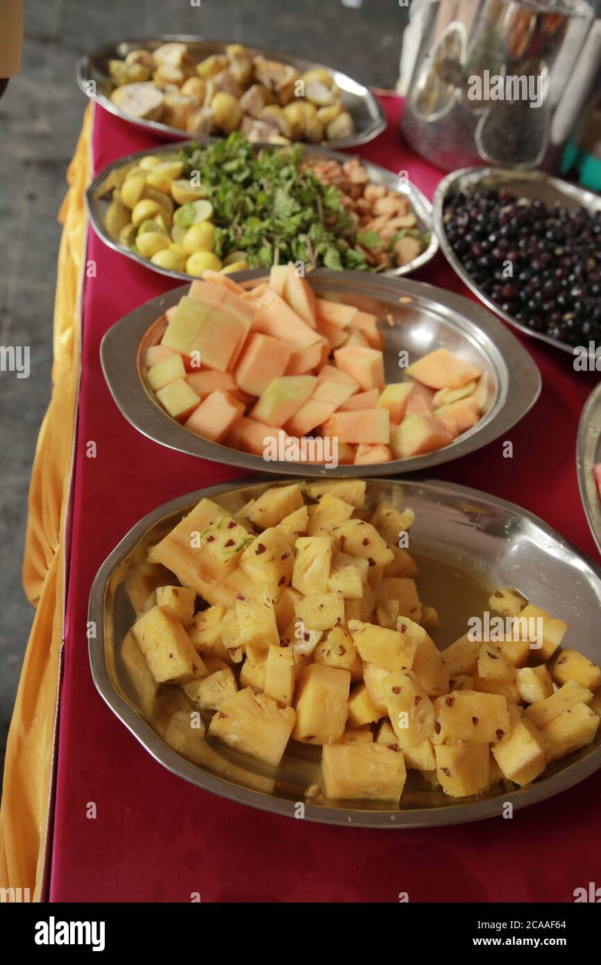 Indian Style Mixed Fruit and Vegetable Salad . Healthy Food Recipe