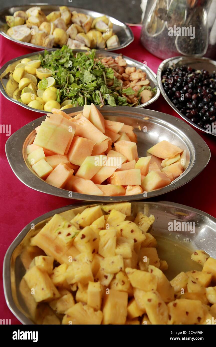 Indian Style Mixed Fruit and Vegetable Salad . Healthy Food Recipe