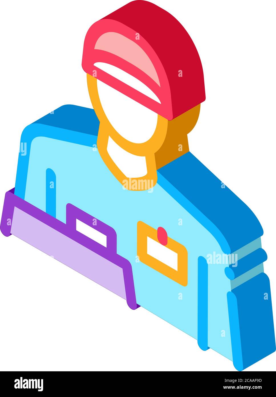 cashier profession isometric icon vector illustration Stock Vector ...