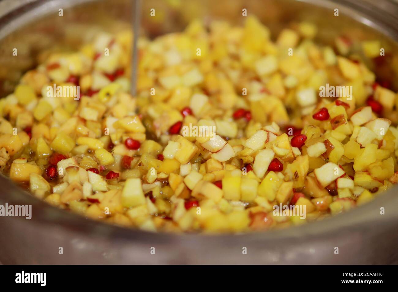 Indian Style Mixed Fruit and Vegetable Salad . Healthy Food Recipe