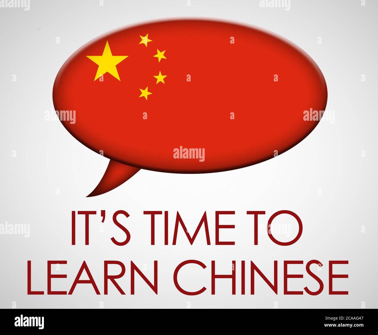 Chinese - it is time to learn Stock Photo