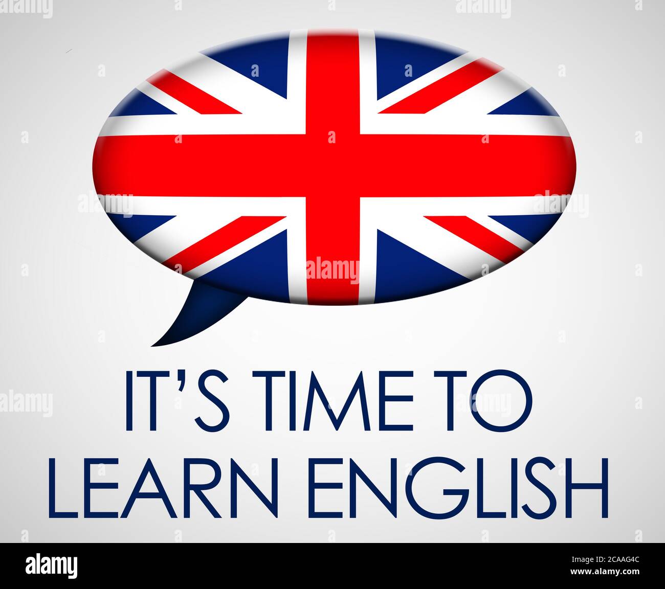 English - it is time to learn Stock Photo