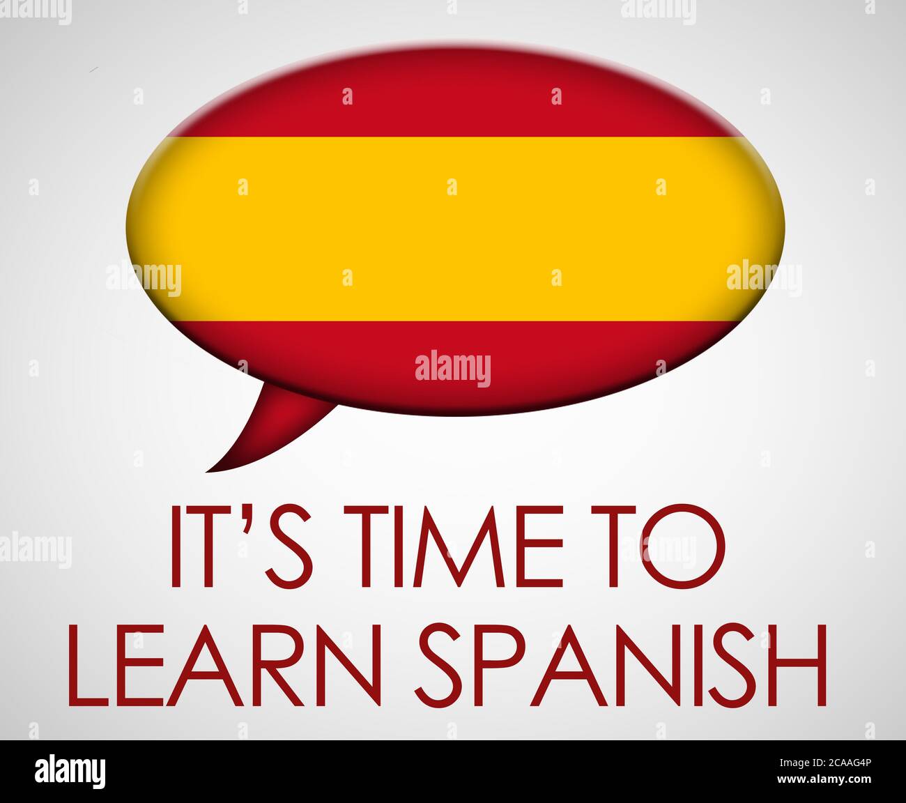 Spanish - it is time to learn Stock Photo