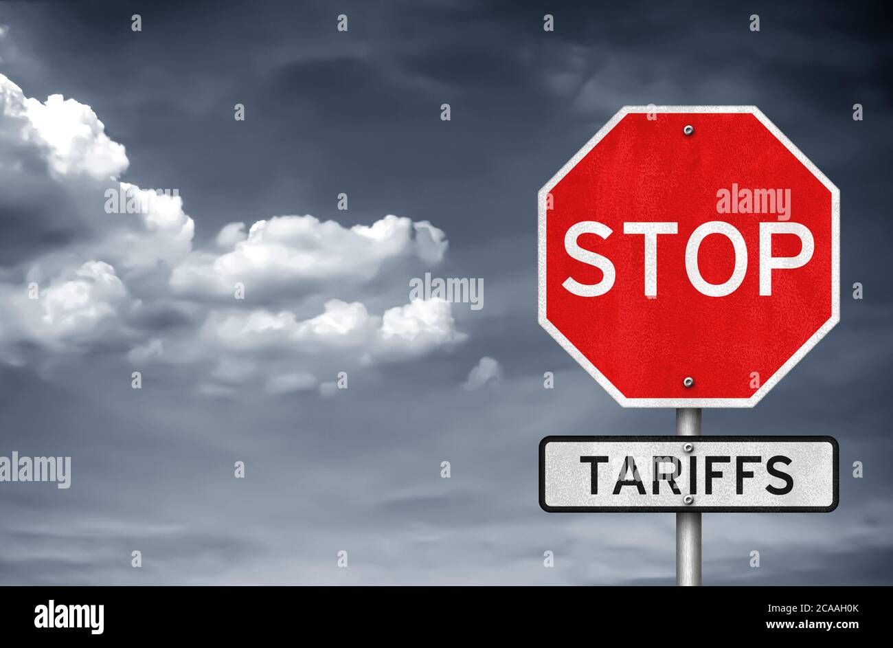 Stop Tariffs Stock Photo