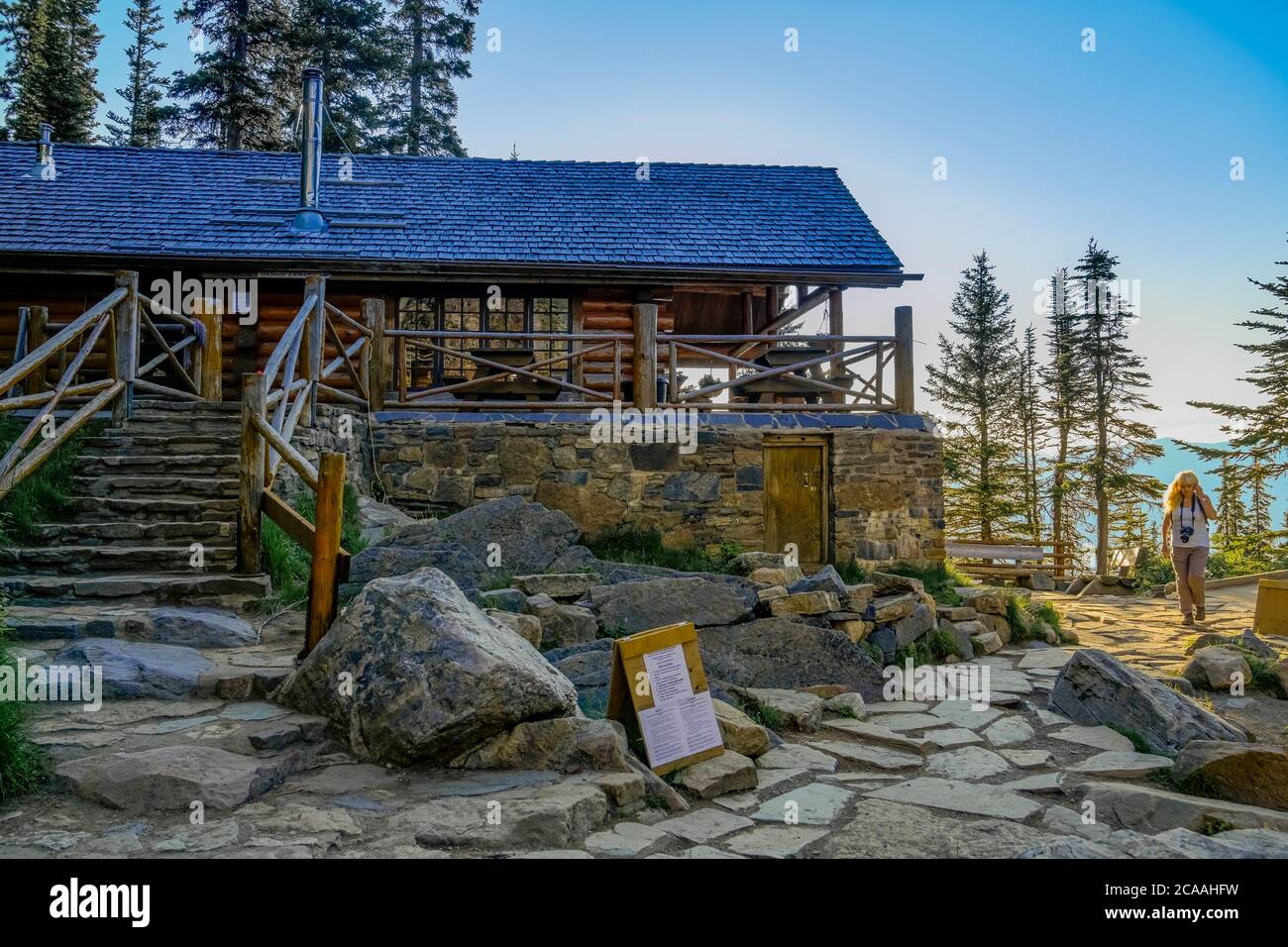 Lake Agnes Tea House, Banff National Park, Alberta Stock Photo Alamy