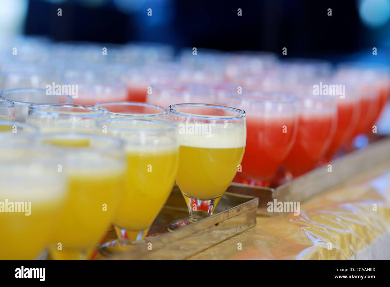 Wedding Event Catering Style Juices Recipe. Indian Welcome Drink Fresh juice  Stock Photo - Alamy
