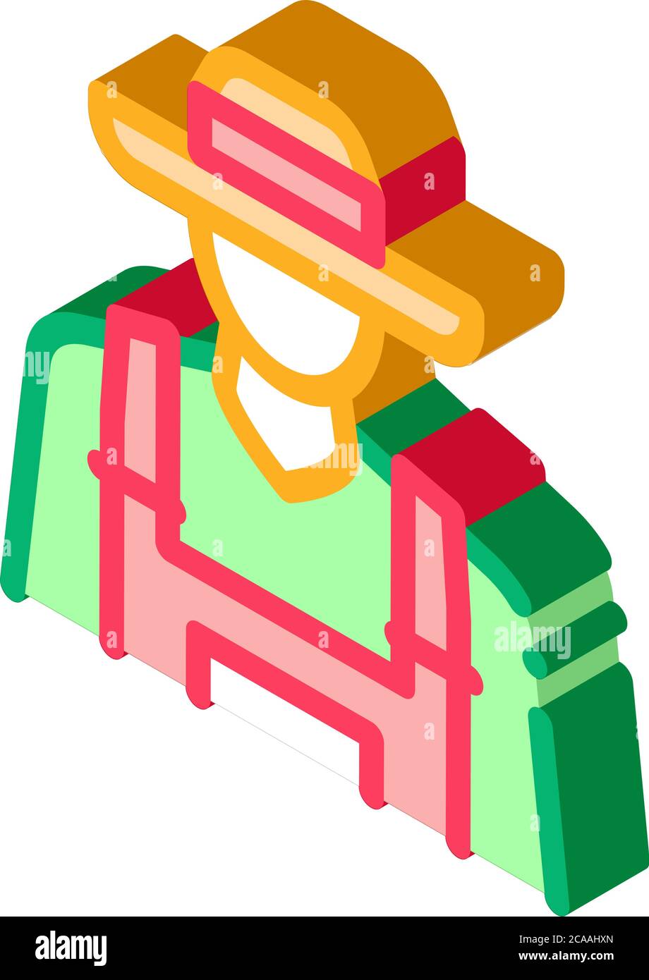 farmer profession isometric icon vector illustration Stock Vector Image ...