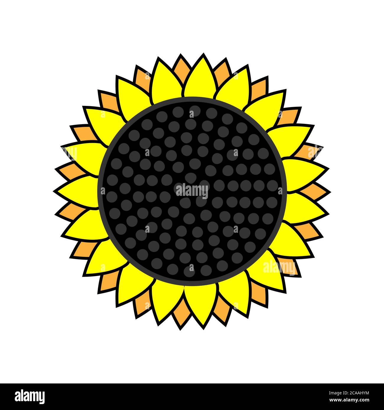 sunflower icon on a white isolated background. Vector image Stock Vector