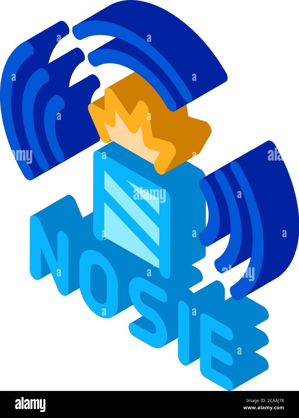 firework noise isometric icon vector illustration Stock Vector