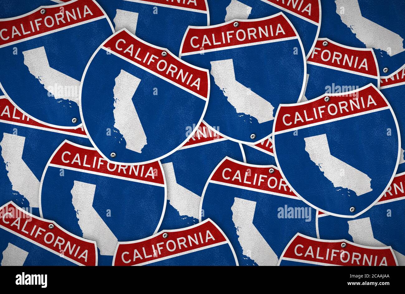 California road sign - icon map Stock Photo - Alamy