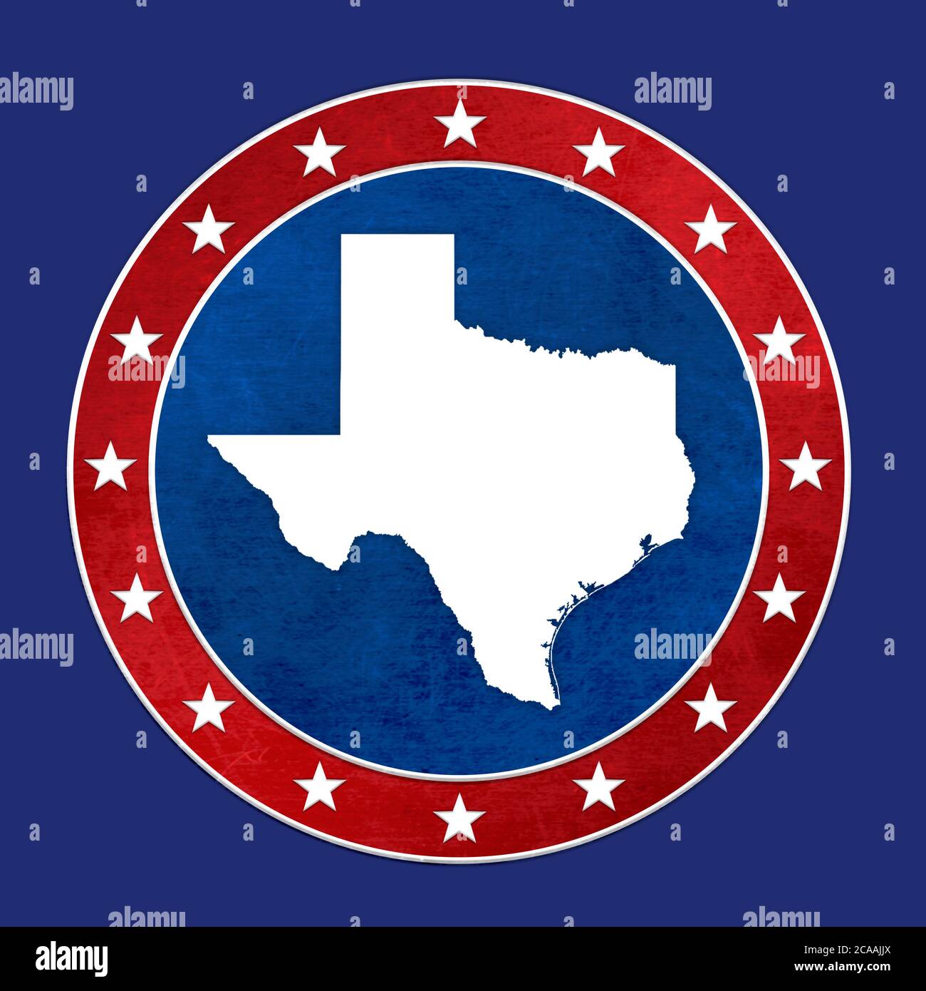 US State of Texas - map illustration Stock Photo