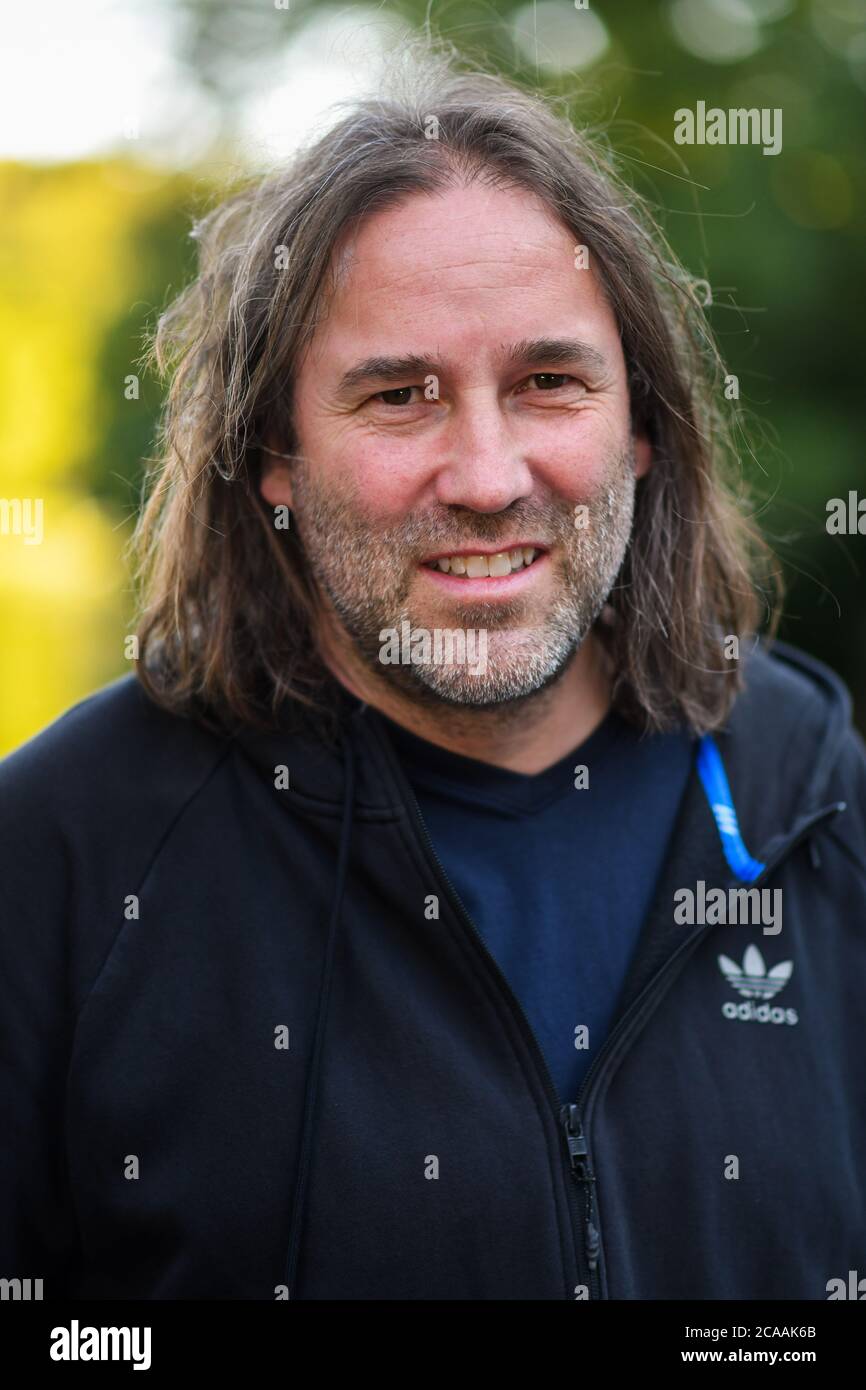 Munich, Germany. 05th Aug, 2020. Roland Hefter, actor and musician,  recorded during the open air cinema "Kino, Mond und Sterne" at the premiere  of the film "Ausgrissn! The film will be released